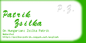 patrik zsilka business card